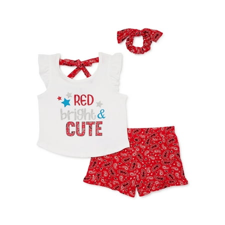 Sweet Butterfly Toddler Girls Flutter Sleeve Tee and Shorts Set with Hair Tie 2-Piece Sizes 2T-4T
Sweet Butterfly Toddler Girls Flutter Sleeve Tee and Shorts Set with Hair Tie 2-Piece Sizes 2T-4T