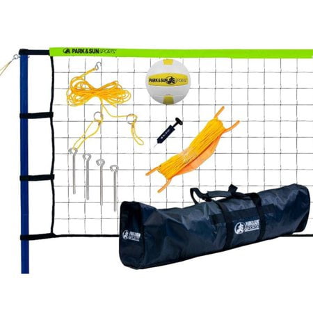 Park & Sun Spiker Sport Steel Volleyball Set, Green