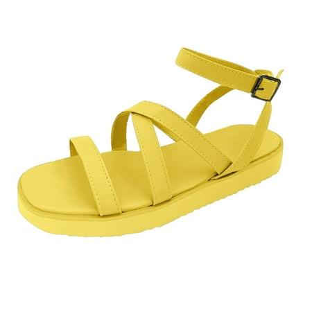 Follure Girl women s casual shoes Summer Fashion Women Buckle Flat Open Toe Slipper Sandals Beach Casual Shoes Yellow 42
Follure Girl women s casual shoes Summer Fashion Women Buckle Flat Open Toe Slipper Sandals Beach Casual Shoes Yellow 42