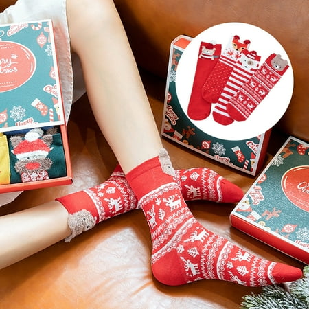 4 Pairs/Set Christmas Socks Gift Box Cartoon Cute Santa Claus/Animal Stretchy Festival Supplies Cotton Happy Ne
4 Pairs/Set Christmas Socks Gift Box Cartoon Cute Santa Claus/Animal Stretchy Festival Supplies Cotton Happy Ne