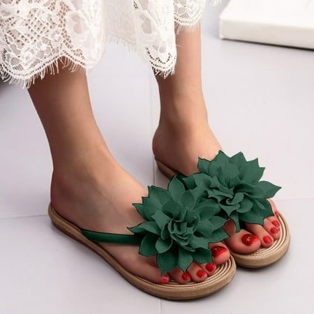 Women S Slippers Fashion Summer Sandals And Slippers Women Flowers Flat Slippers Beach Shoes Shoes For Women Pu Green 38
Women S Slippers Fashion Summer Sandals And Slippers Women Flowers Flat Slippers Beach Shoes Shoes For Women Pu Green 38