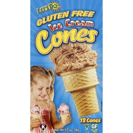 Pictures Ice Cream Cones - Edward & Sons Let's Do&Gluten Free Ice Cream Cones, 12ct (Pack of 12)