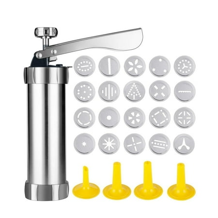 cookie press Cookie Press Stainless Steel Spritz Cookie Press Icing Kit with 20 Cookie Mold Discs and 4 Piping Nozzle for DIY Biscuit
cookie press Cookie Press Stainless Steel Spritz Cookie Press Icing Kit with 20 Cookie Mold Discs and 4 Piping Nozzle for DIY Biscuit