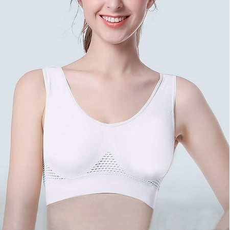 Lingerie for Women Sports Underwear Hollow Mesh Breathable Hole Large Size Bra Vest White
Lingerie for Women Sports Underwear Hollow Mesh Breathable Hole Large Size Bra Vest White