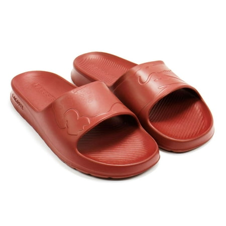 

Lacoste Men s Croco 2.0 Slide Sandals Dark Red 7 M US