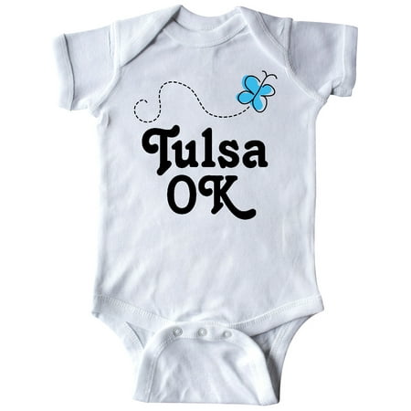 Inktastic Tulsa Oklahoma butterfly Gift Baby Girl Bodysuit