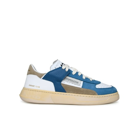 RUN OF SNEAKER MERCEDES IN PELLE BIANCA E BLU