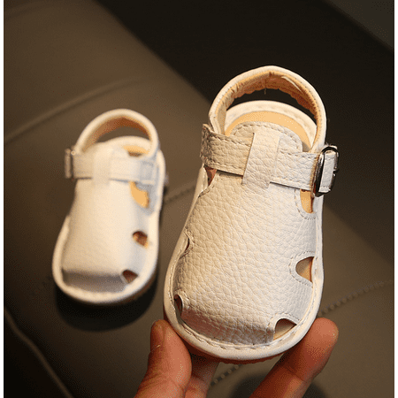 Toyella Summer baby toddler sandals 0-2 years old soft bottom men and women baby shoes Baotou sandals Beige 17 yards
Toyella Summer baby toddler sandals 0-2 years old soft bottom men and women baby shoes Baotou sandals Beige 17 yards