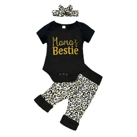GWAABD Toddler Girl Summer Clothes Black Cotton Blend Toddler Kids Baby Girls Letter Romper Bodysuit Leopard Pants Headbands Outfits 120
GWAABD Toddler Girl Summer Clothes Black Cotton Blend Toddler Kids Baby Girls Letter Romper Bodysuit Leopard Pants Headbands Outfits 120