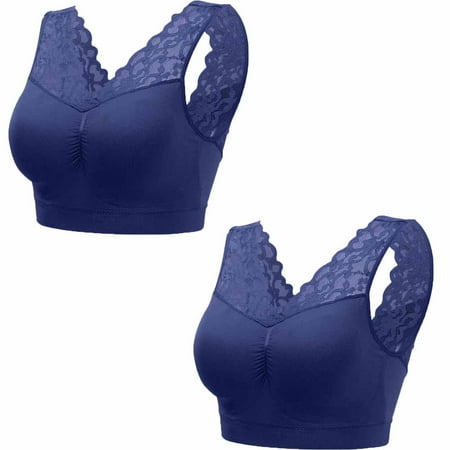 2Pcs Women s Sexy Lace Deep V Bralette Comfort Revolution Crop Top Full Figured Supportive Wirefree Bra Plus Size Blue+Blue M-3XL
2Pcs Women s Sexy Lace Deep V Bralette Comfort Revolution Crop Top Full Figured Supportive Wirefree Bra Plus Size Blue+Blue M-3XL