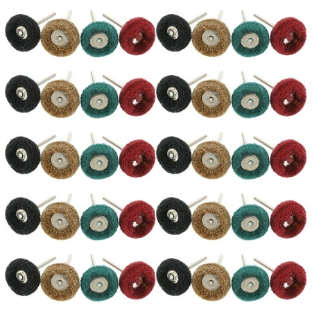 40PCS Abrasive Nylon Wheel Buffing Polishing Wheel Set for Rotary Tool (Red Yellow Green Black Each Color 10PCS)
40PCS Abrasive Nylon Wheel Buffing Polishing Wheel Set for Rotary Tool (Red Yellow Green Black Each Color 10PCS)