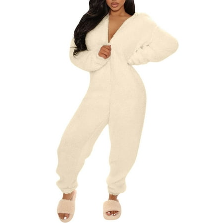 Licupiee Women One Piece Fuzzy Warm Sherpa Hooded Pajamas Jumpsuit Zip Up Onesie Sleepwear with Bear Ear Nightwear
Licupiee Women One Piece Fuzzy Warm Sherpa Hooded Pajamas Jumpsuit Zip Up Onesie Sleepwear with Bear Ear Nightwear