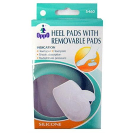 Oppo Silicone Gel Heel Pads with Removable Pads, Large (5460) 1 Pair (Pack of 6)