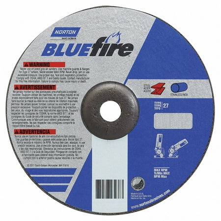 Norton Abrasives Depressed Center Wheel 4.5 D 1/8 T 7/8 66252843212