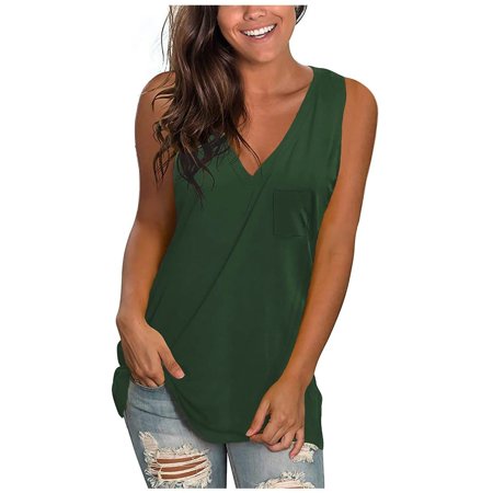 Hanas Tops Women s Summer Basic Plus Size Tank Classic Solid Color Sleeveless Loose Cami Sexy V-Neck Soft Cozy Vest Top with Pocket Dark Green/XXL
Hanas Tops Women s Summer Basic Plus Size Tank Classic Solid Color Sleeveless Loose Cami Sexy V-Neck Soft Cozy Vest Top with Pocket Dark Green/XXL
