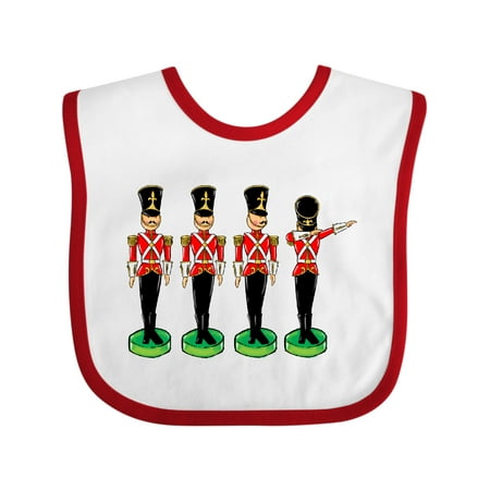 Inktastic Christmas Dabbing Tin Soldier Gift Baby Boy or Baby Girl Bib