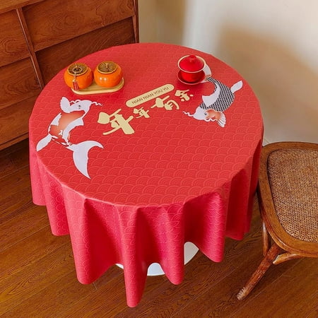 Red Round Tablecloth for Home Living Room Kitchen Coffee Table Table ration Cloth Festive Wedding Holiday Party Tablecloth
Red Round Tablecloth for Home Living Room Kitchen Coffee Table Table ration Cloth Festive Wedding Holiday Party Tablecloth