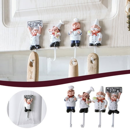 TKing Fashion Cartoon Chef Shape Stainless Steel Wall Door Hanger Cute Kitchen Rustproof Hooks - White
TKing Fashion Cartoon Chef Shape Stainless Steel Wall Door Hanger Cute Kitchen Rustproof Hooks - White