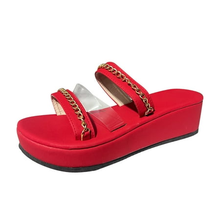 Lhked Matsuke Sole Slope Heel Female Sandals One-piece Breathable Casual Slippers Summer Comfort Sandals Mother s Day Gifts& Red
Lhked Matsuke Sole Slope Heel Female Sandals One-piece Breathable Casual Slippers Summer Comfort Sandals Mother s Day Gifts& Red