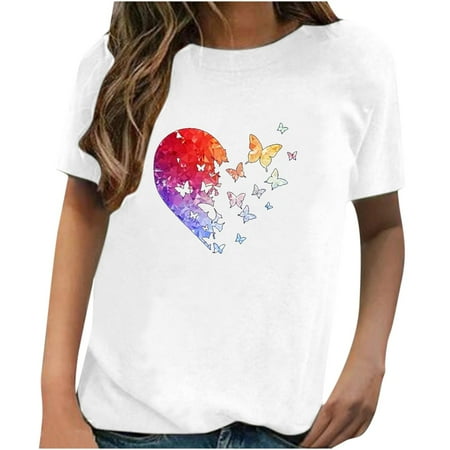 Womens Tops Oversized T Shirts for Women Women s Hedging Casual Short Sleeve Love Printed T Shirt Top Backless Top Plus Size Tops for Women Savings Clearance White Crop Top White 3XL
Womens Tops Oversized T Shirts for Women Women s Hedging Casual Short Sleeve Love Printed T Shirt Top Backless Top Plus Size Tops for Women Savings Clearance White Crop Top White 3XL