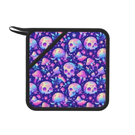 1 PCS Pot Holders for Kitchen - Heat Resistant Silicone Pot Holders with Hanging Loop colorful mushroom Skull rainbow Non Slip Oven Hot Pads Potholders for Decor Baking Cooking Kitchen
1 PCS Pot Holders for Kitchen - Heat Resistant Silicone Pot Holders with Hanging Loop colorful mushroom Skull rainbow Non Slip Oven Hot Pads Potholders for Decor Baking Cooking Kitchen