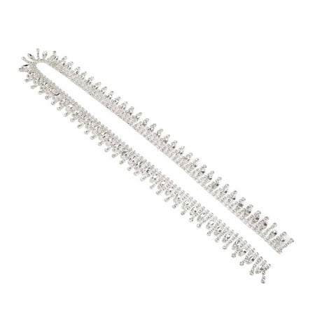 Rhinestone Chain 1yd Long Rhinestone Trim Rustproof Fadeless For Clothes For Dress For Belt White Rhinestone On Silver
Rhinestone Chain 1yd Long Rhinestone Trim Rustproof Fadeless For Clothes For Dress For Belt White Rhinestone On Silver