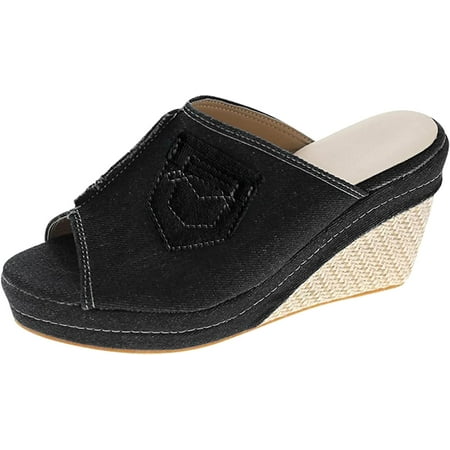 Elastic Sport Sandals for Women Cargo Women Wedge Denim Sandals Platform Sandals Fashion Versatile Fish Mouth Breathable Wedge Slippers Sandals
Elastic Sport Sandals for Women Cargo Women Wedge Denim Sandals Platform Sandals Fashion Versatile Fish Mouth Breathable Wedge Slippers Sandals