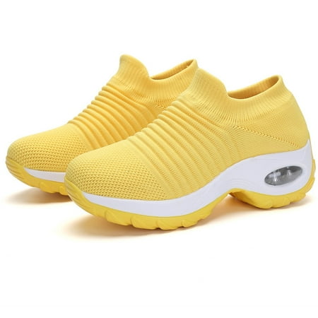 ERTUTUYI Women s Wear resistant Walking Shoes Sock Sneakers Mesh Slip On Lazy Shoes Yellow 39
ERTUTUYI Women s Wear resistant Walking Shoes Sock Sneakers Mesh Slip On Lazy Shoes Yellow 39