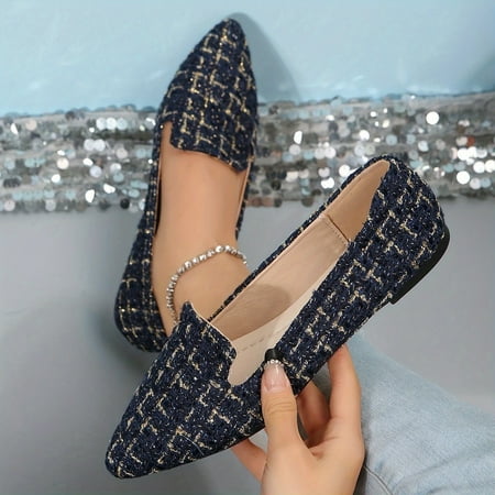 Women s Plaid Pattern Flats Lightweight & Comfortable Slip On Shoe Elegant Point Toe Dress Shoes
Women s Plaid Pattern Flats Lightweight & Comfortable Slip On Shoe Elegant Point Toe Dress Shoes