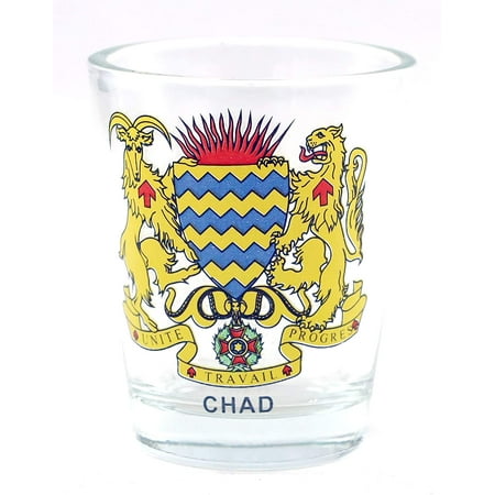 Chad Coat Of Arms Shot Glass