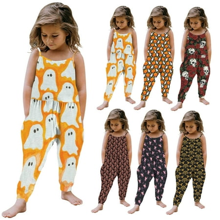 Halloween Toddler Baby Girls Jumpsuits Cute Spaghetti Straps Pumpkin Romper Kids Loose Sleeveless Overalls Outfit Clothes
Halloween Toddler Baby Girls Jumpsuits Cute Spaghetti Straps Pumpkin Romper Kids Loose Sleeveless Overalls Outfit Clothes