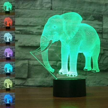 YSTIAN 3D Elephant Night Light Animal Lamp Illusion Night Light 7 Color Changing Touch Switch Table Desk Decoration Lamps Gift with Acrylic Flat ABS Base USB Cable Toy
YSTIAN 3D Elephant Night Light Animal Lamp Illusion Night Light 7 Color Changing Touch Switch Table Desk Decoration Lamps Gift with Acrylic Flat ABS Base USB Cable Toy