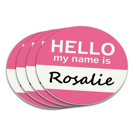 Rosalie Hello My Name Is Coaster Set