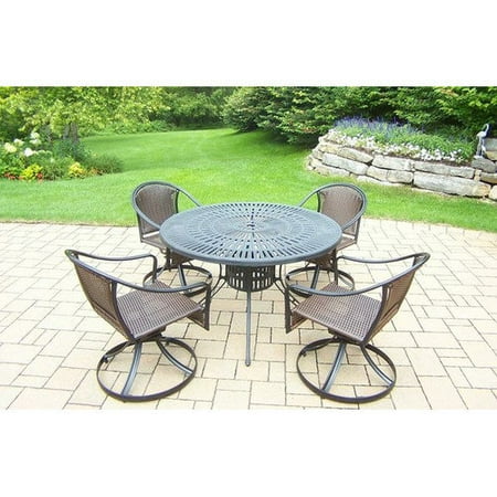 5-Pc Outdoor Round Dining Table Set