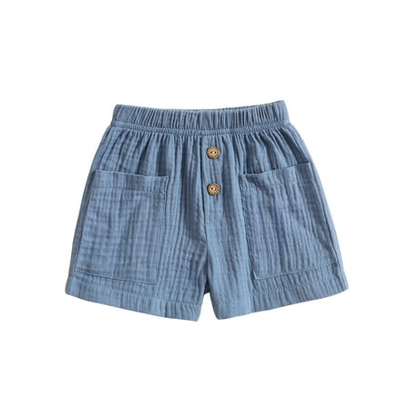HOANSELAY Toddler Casual Shorts Solid Color Short Pants with Pockets for Boys Girls Summer Clothes
HOANSELAY Toddler Casual Shorts Solid Color Short Pants with Pockets for Boys Girls Summer Clothes