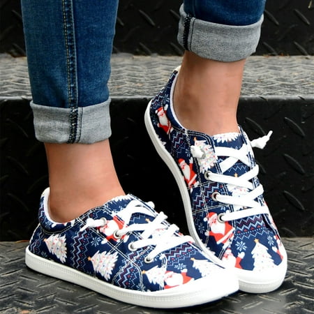 Mishuowoti casual shoes for women 2023 Ladies Shoes Christmas Print Color Print Casual Shoes Fashion Soft Sole Non Slip Casual Shoes
Mishuowoti casual shoes for women 2023 Ladies Shoes Christmas Print Color Print Casual Shoes Fashion Soft Sole Non Slip Casual Shoes