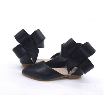 Aubrey Bow Shoes womens designer leather bow sandals black 41