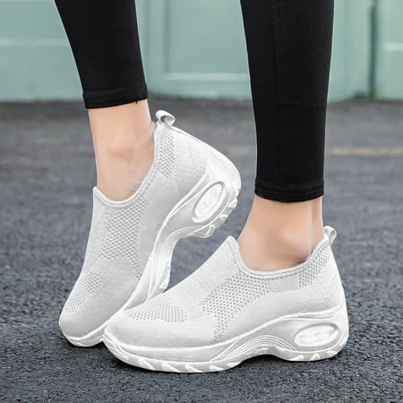 New Air Cushion Flat Shoes Women Mesh Sneakers Breathable Women Shoes Increase Ladies Casual Shoes