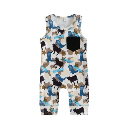CenturyX Newborn Baby Boys Girls Summer Rompers Ribbed Cattle Cactus Sun Print Sleeveless Jumpsuits Overalls Clothes
CenturyX Newborn Baby Boys Girls Summer Rompers Ribbed Cattle Cactus Sun Print Sleeveless Jumpsuits Overalls Clothes