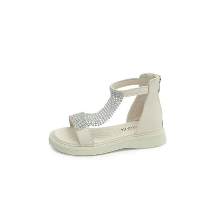 Welliumy Girls Flat Sandals Summer Princess Shoes Rhinestone Dress Sandal Wedding Party Fashion Zipper Beige 9.5C
Welliumy Girls Flat Sandals Summer Princess Shoes Rhinestone Dress Sandal Wedding Party Fashion Zipper Beige 9.5C