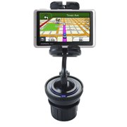 Unique Auto Cupholder and Suction Windshield Dual Purpose Mounting System for Garmin Nuvi 1310 - Flexible Holder System Includes Two Mount Options