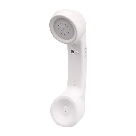 

Wireless Retro Telephone Handset and Wire Radiation-Proof Handset Receivers Headphones for a Mobile Phone with Comfortable Call (White)