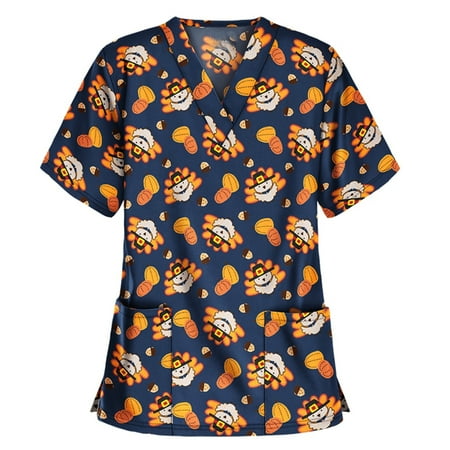 yoeyez Scrub Tops Women Stretchy Women Short Sleeve V-neck Tops Working Uniform Christmas Thanksgiving Blouse Uniformes De Enfermeras De Mujer
yoeyez Scrub Tops Women Stretchy Women Short Sleeve V-neck Tops Working Uniform Christmas Thanksgiving Blouse Uniformes De Enfermeras De Mujer