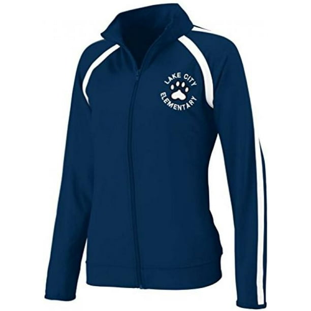 Augusta Sportswear Girls' PolySpandex Jacket M NavyWhite