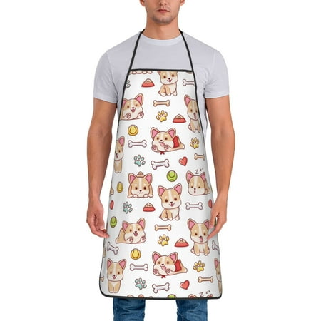 Aprons for Men Women - Cute Corgi Dog Funny Softball Cooking Kitchen Apron Chef Apron Waterproof Apron for Painting Pottery Baking BBQ Gardening Salon Gift For women Men
Aprons for Men Women - Cute Corgi Dog Funny Softball Cooking Kitchen Apron Chef Apron Waterproof Apron for Painting Pottery Baking BBQ Gardening Salon Gift For women Men