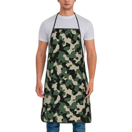 Chef Aprons for Men and Women - Dark Green Camo Oil-Resistant Bib Aprons for Cooking Waterproof BBQ Grilling Kitchen Aprons Gifts for Women and Men
Chef Aprons for Men and Women - Dark Green Camo Oil-Resistant Bib Aprons for Cooking Waterproof BBQ Grilling Kitchen Aprons Gifts for Women and Men