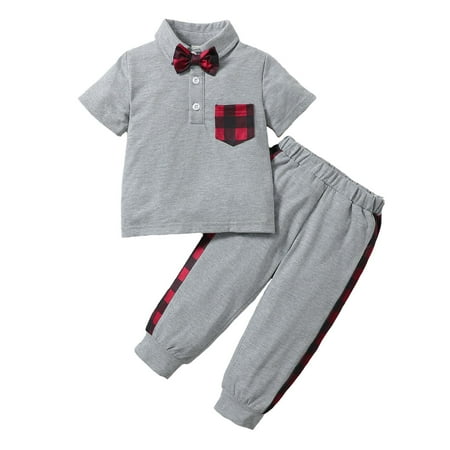 KIMI BEAR Newborn Boys Pants Set 6 Months Newborn Boy Spring Summer Outfits 9 Months Checkboards Short Sleeve Polo + Elastic Pants 2PCS Set Gray
KIMI BEAR Newborn Boys Pants Set 6 Months Newborn Boy Spring Summer Outfits 9 Months Checkboards Short Sleeve Polo + Elastic Pants 2PCS Set Gray