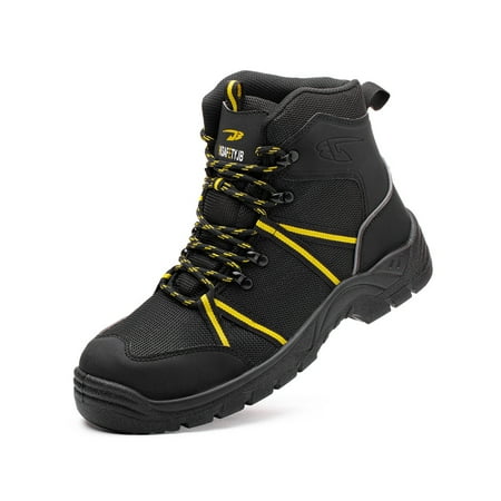 UKAP Men Work Boots Lace Up Safety Shoe Steel Toe Protection Boot Anti-smash Working Shoes Mens Booties Slip Resistant Durable Black 1# 9.5
UKAP Men Work Boots Lace Up Safety Shoe Steel Toe Protection Boot Anti-smash Working Shoes Mens Booties Slip Resistant Durable Black 1# 9.5
