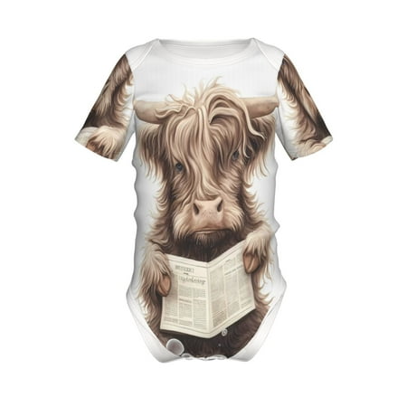 Junzan Relaxed Cute Cow Reading Print Short-Sleeve Baby Climbing Clothes Bodysuits for Infant One-Piece for Baby Boys & Girls Baby Clothes Baby Romper with Snap Closure-6 Months
Junzan Relaxed Cute Cow Reading Print Short-Sleeve Baby Climbing Clothes Bodysuits for Infant One-Piece for Baby Boys & Girls Baby Clothes Baby Romper with Snap Closure-6 Months
