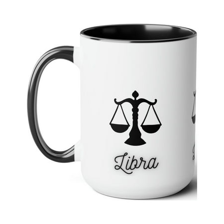 Libra Justice Zodiac Sign October Birthday Teacup Hot Coffee Mug 15oz